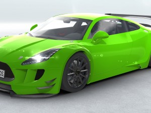 generic sports car gt3 realtime 3D Model