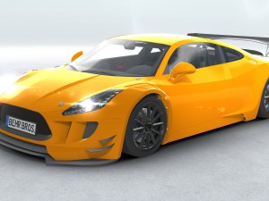 generic sports car gt3 realtime 3D मॉडल