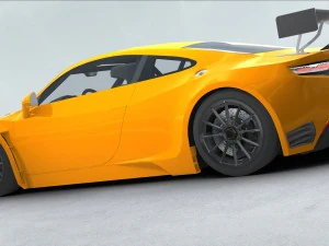 generic sports car gt3 realtime 3D Model