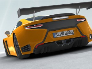 generic sports car gt3 realtime 3D मॉडल