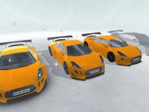 generic sports car gt3 realtime 3D मॉडल