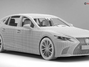 lexus ls 500 2018 3D 모델