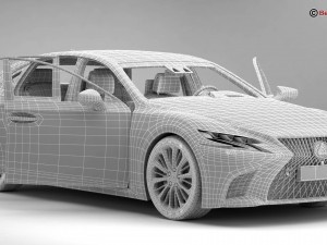lexus ls 500 2018 3D 모델