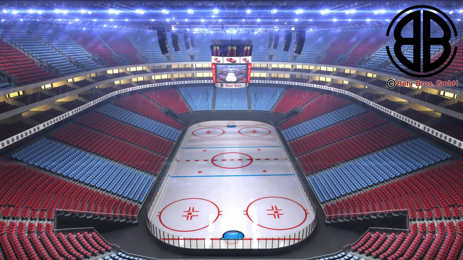 ice hockey arena v2 3D Model .c4d .max .obj .3ds .fbx .stl .blend 