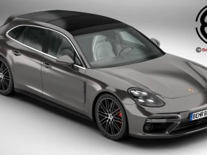 porsche panamera sport turismo turbo 2018 Modelo 3D