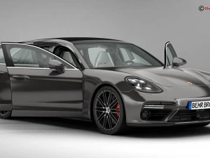 porsche panamera sport turismo turbo 2018 Model 3D