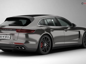 porsche panamera sport turismo turbo 2018 3D Model