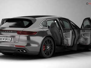 porsche panamera sport turismo turbo 2018 3D Model