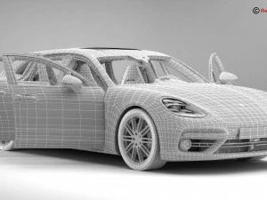 porsche panamera sport turismo turbo 2018 Model 3D
