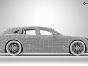 porsche panamera sport turismo turbo 2018 3D Model