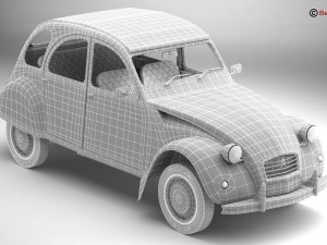 citroen 2cv6 charleston 3Dモデル