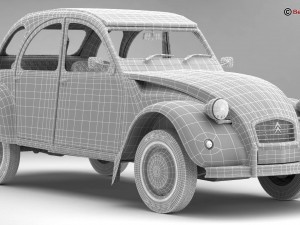 citroen 2cv6 charleston 3Dモデル