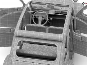 citroen 2cv6 charleston 3Dモデル