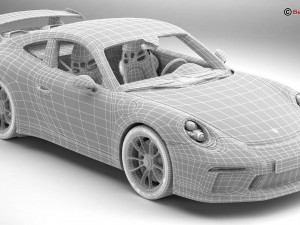 porsche 911 gt3 2018 3D Model