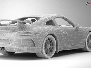 porsche 911 gt3 2018 3D Model