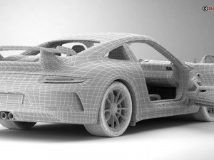 porsche 911 gt3 2018 3D Model