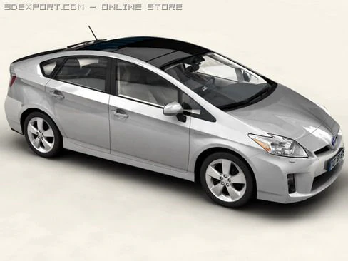 toyota prius 2010 3D Model .c4d .max .obj .3ds .fbx .stl .blend