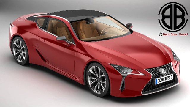 lexus lc 500 eu 2018 3D 모델 .c4d .max .obj .3ds .fbx .stl .blend 