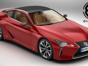 lexus lc 500 eu hybrid 2018 Model 3D