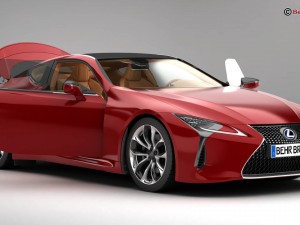 lexus lc 500 eu hybrid 2018 Modello 3D