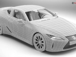 lexus lc 500 eu hybrid 2018 Modello 3D