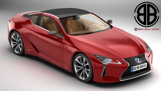lexus lc 500 us hybrid 2018 Model 3D .c4d .max .obj .3ds .fbx .stl .blend 