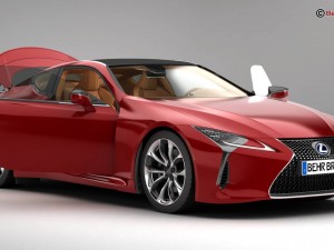 lexus lc 500 us hybrid 2018 Model 3D