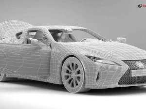 lexus lc 500 us hybrid 2018 3D Model