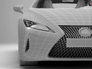 lexus lc 500 us hybrid 2018 3D Model
