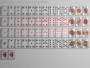 playing cards Modèle 3D