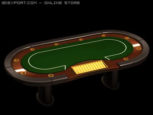 poker casino table 3D Model .c4d .max .obj .3ds .fbx .stl .blend