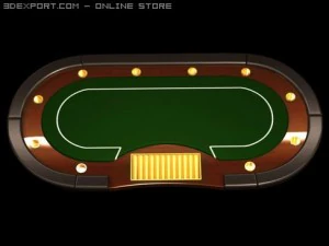 poker casino table 3D Model
