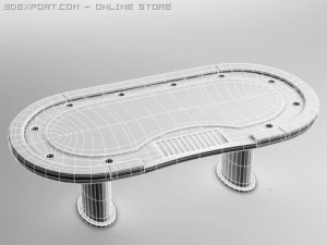 poker casino table 3D Model