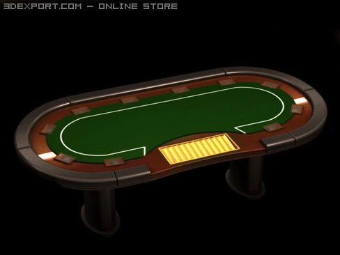 mesa de mídia de pôquer Modelo 3D .c4d .max .obj .3ds .fbx .stl .blend