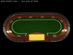 mesa de m&iacute;dia de p&ocirc;quer Modelo 3D