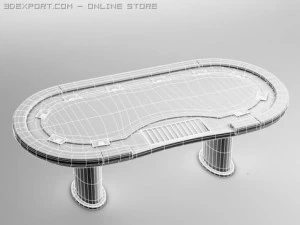mesa de m&iacute;dia de p&ocirc;quer Modelo 3D