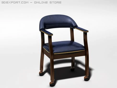 casino chair 3D Model .c4d .max .obj .3ds .fbx .stl .blend 