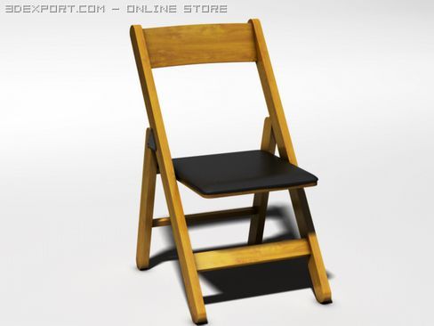 folding chair 3D Модель .c4d .max .obj .3ds .fbx .stl .blend 