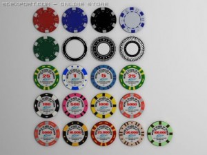 gambling chips 3D Model