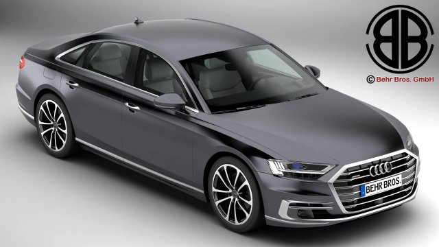 audi a8 2018 3D Model .c4d .max .obj .3ds .fbx .stl .blend 