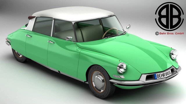 citroen ds 19 3Dモデル .c4d .max .obj .3ds .fbx .stl .blend 
