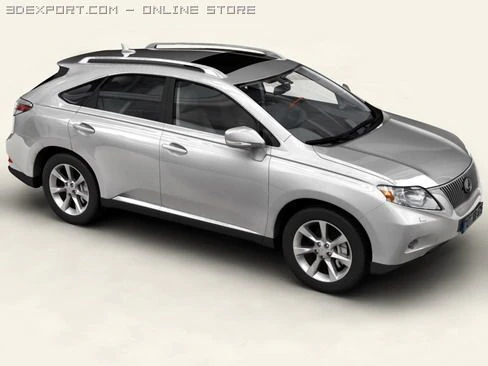 lexus rx 2010 low res interior 3D Model .c4d .max .obj .3ds .fbx .stl .blend