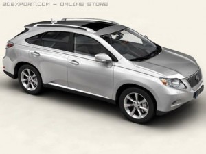 lexus rx 2010 low res interior 3D Model