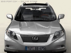 lexus rx 2010 low res interior 3Dモデル