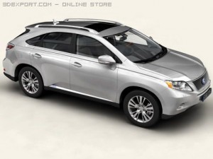 lexus rx 2010 low res interior 3Dモデル