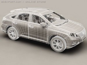 lexus rx 2010 low res interior 3Dモデル