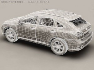 lexus rx 2010 low res interior 3Dモデル