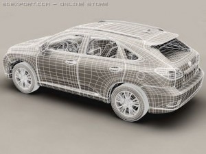 lexus rx 2010 low res interior 3Dモデル