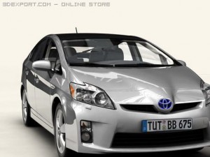 toyota prius 2010 low res int 3D Модель