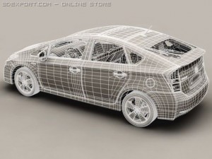 toyota prius 2010 low res int 3D Модель